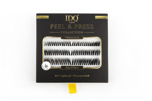 IDO Peel & Press eyelash collection packaging on a white background