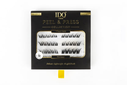 IDO Lashes packaging with false eyelashes on a white background