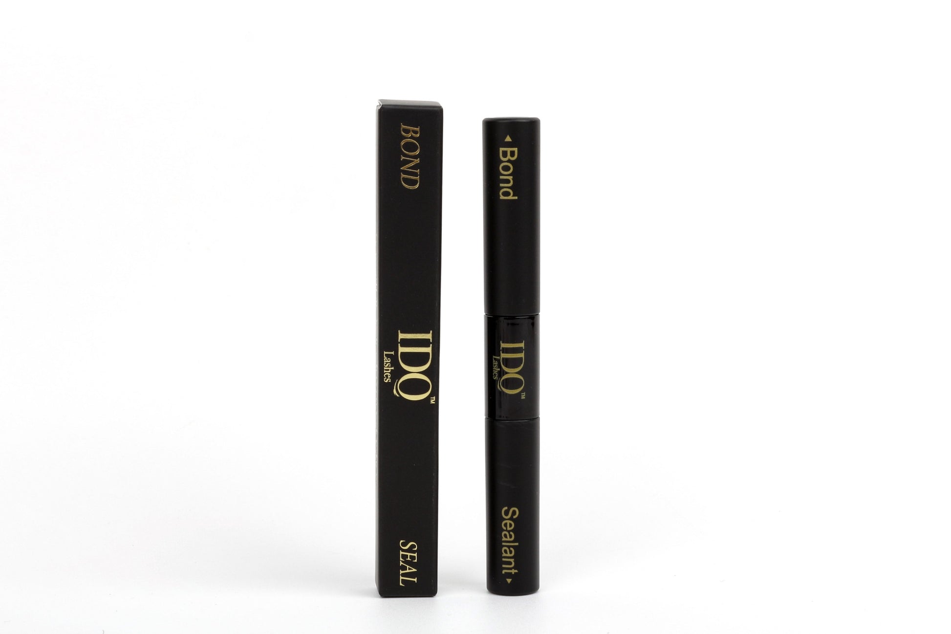 Black cosmetic tube and packaging with 'IDO' branding on a white background