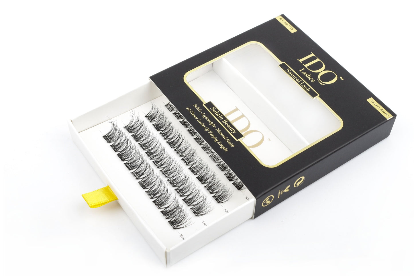 IDO eyelash packaging on a white background
