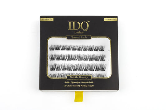 Box of false eyelashes with 'IDO' branding on a white background