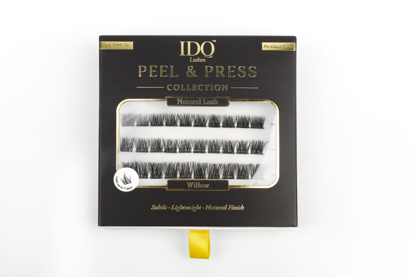 IDO Peel & Press eyelash packaging on a white background